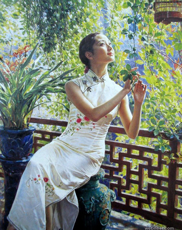 oil painting by guan zeju