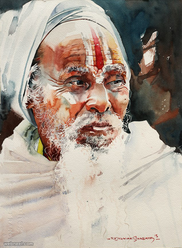 indian watercolor painting