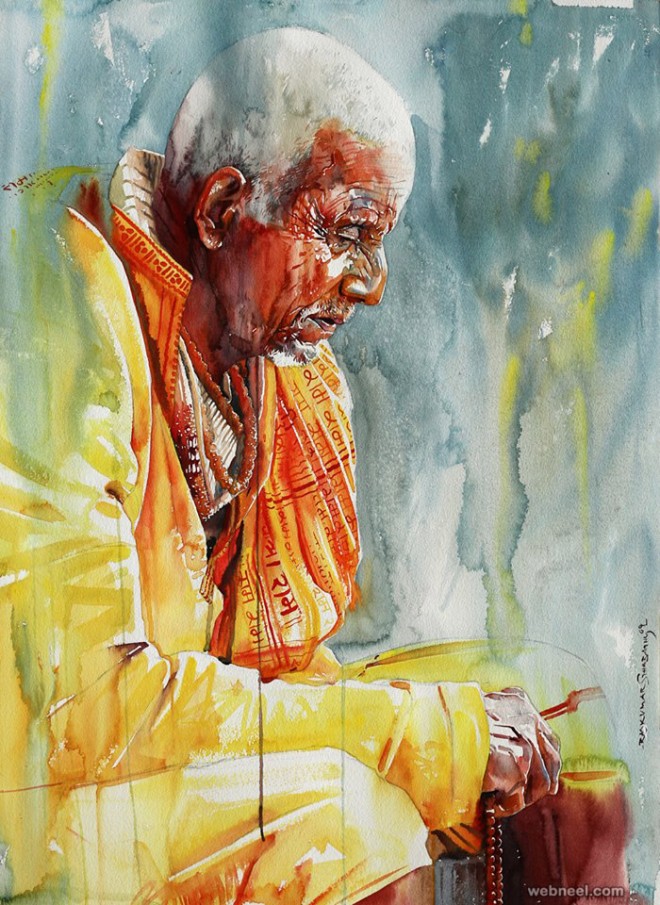 watercolor painting by rajkumar sthabathy