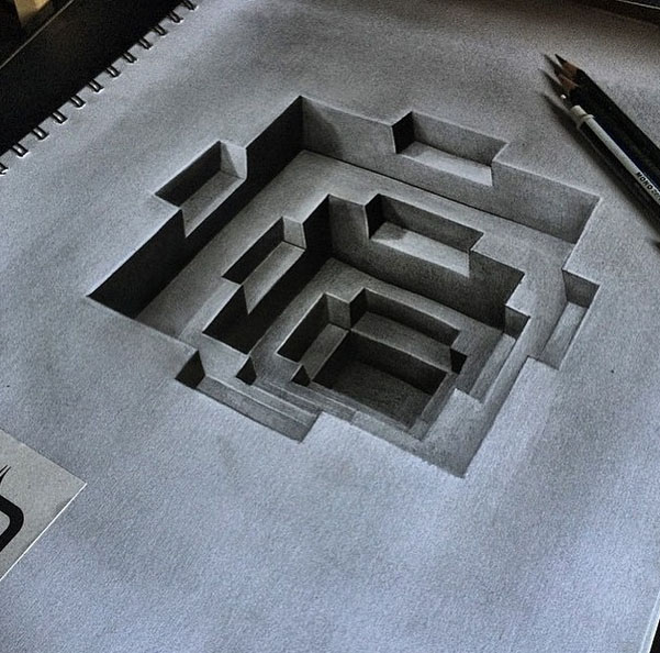 3d pencild drawing by dribblack