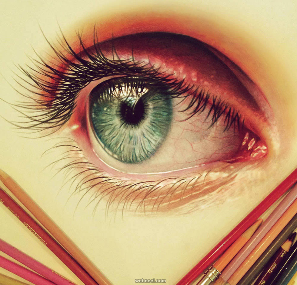 eye color pencil drawing