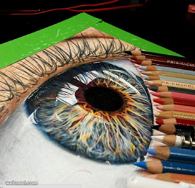 eyes color pencil drawing by kaylee