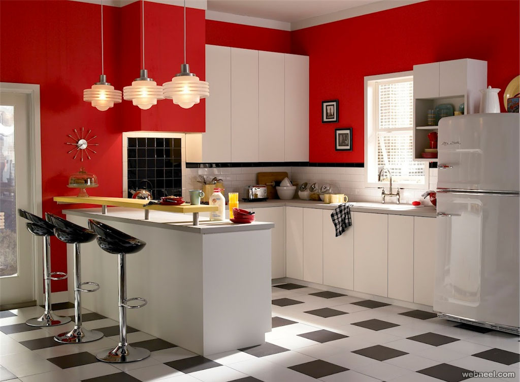 wall paint design for kitchen