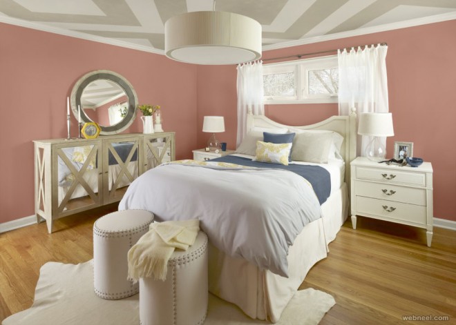 pink grey bedroom color schemes