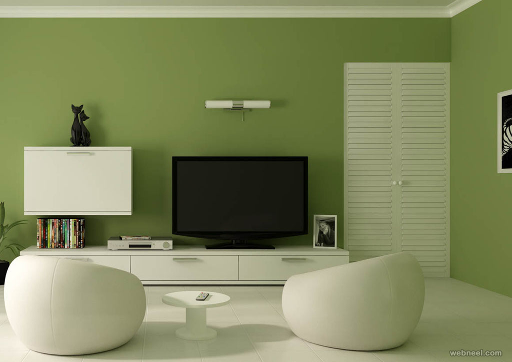 green living room wall paint ideas