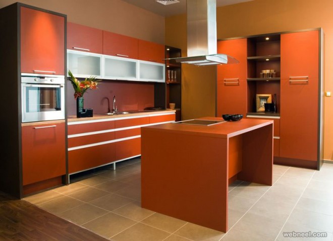 orange paint colors for kitchen