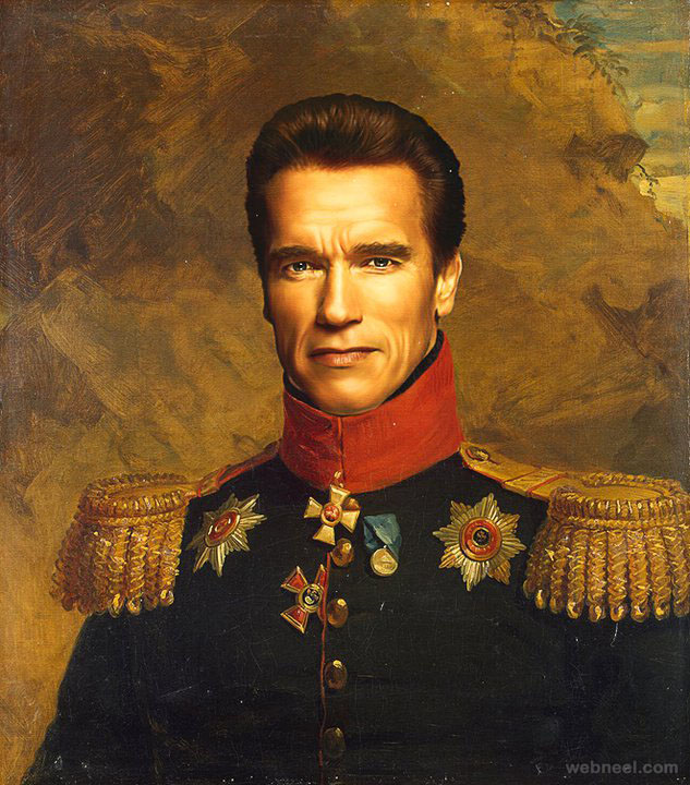 arnold digital painting military portraits