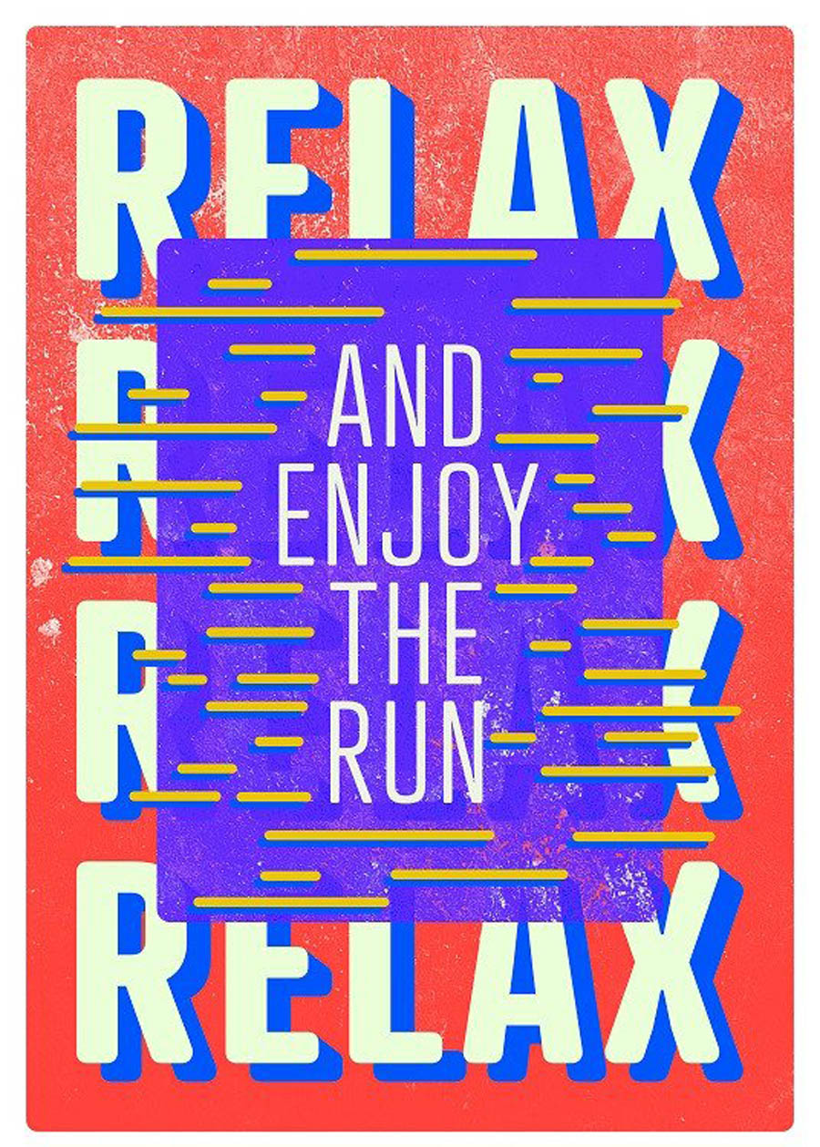 relax typography design by displate