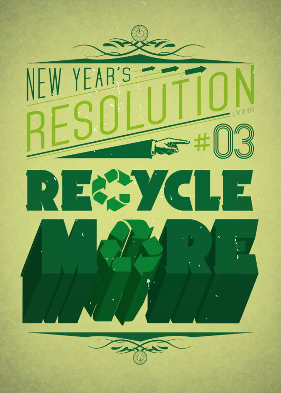 recycle amazing typography design by displate