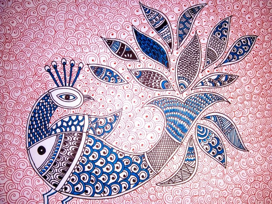 traditional madhubani painting by neeti