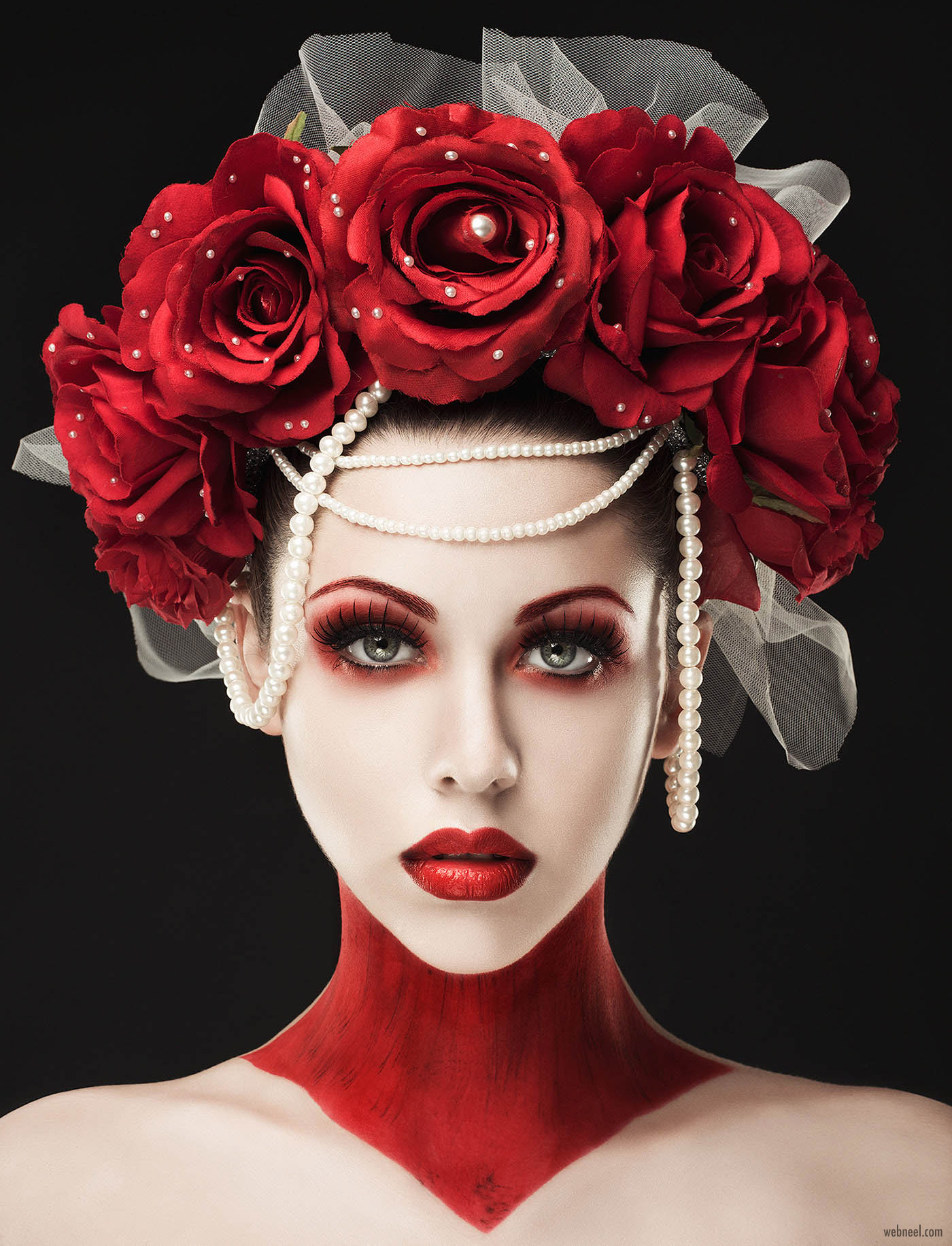 beauty photography pure red photo retouching by rebecca saray