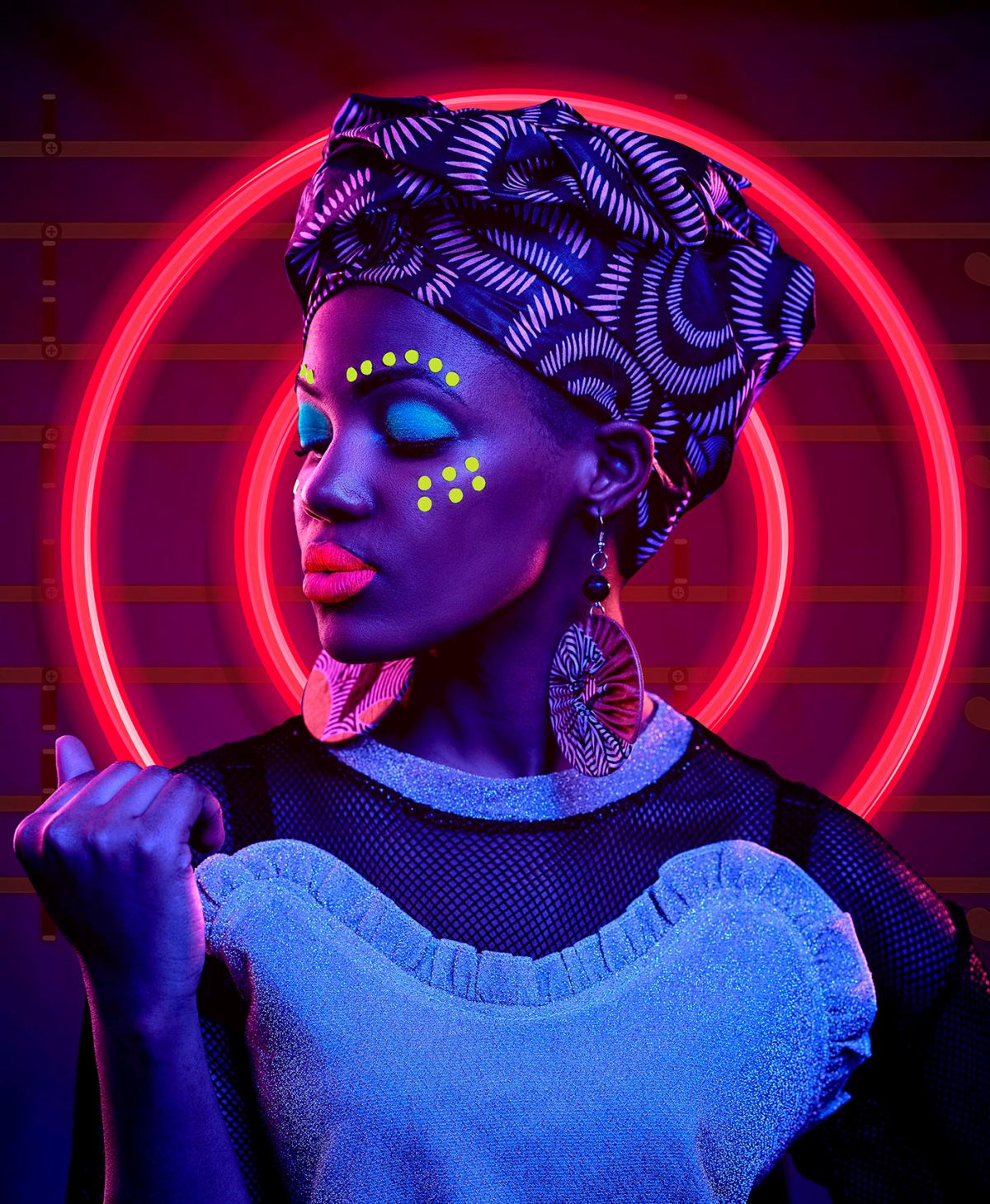 neon advertising fashion photography by tito winyi