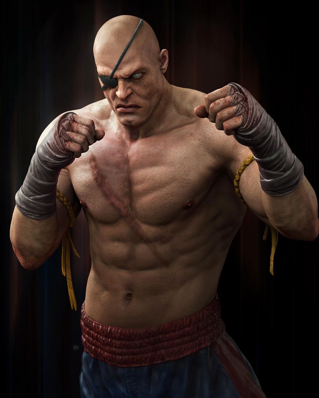 3d model character design boxer