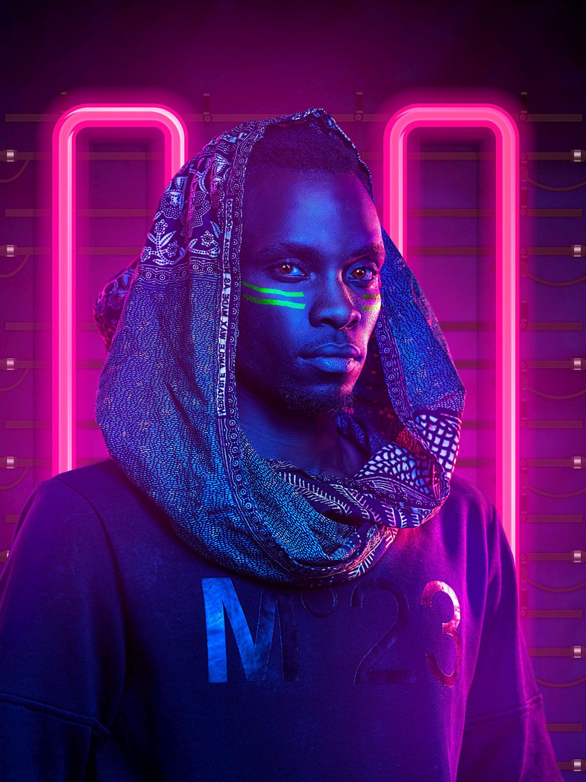 neon advertising fashion photography by tito winyi