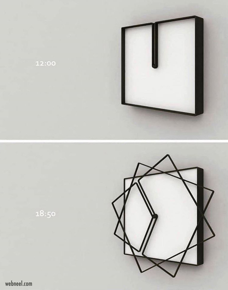 creative clock design frame by nazar sigaher