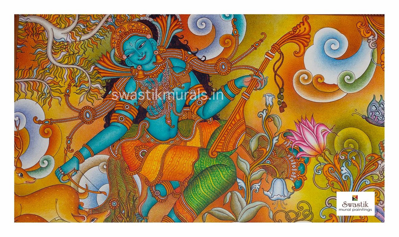 kerala mural painting radha