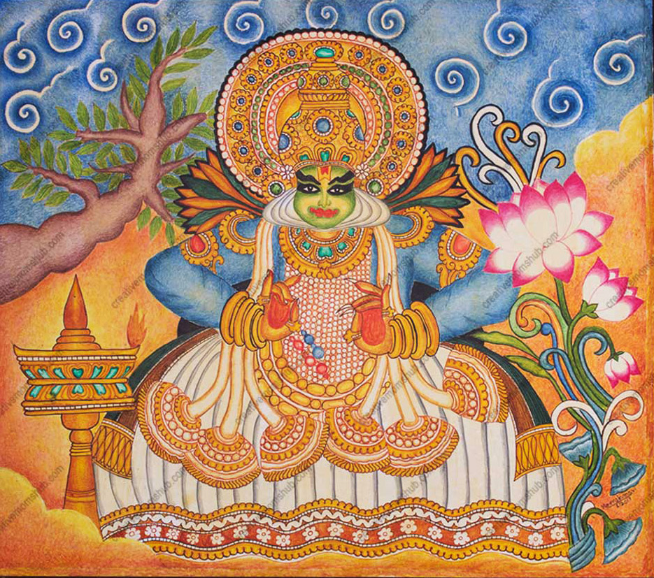 kerala mural painting kathakali