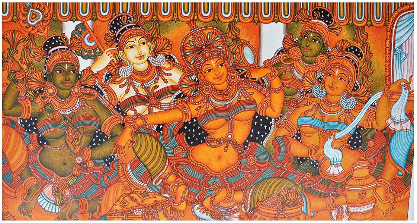 beautiful kerala mural painting