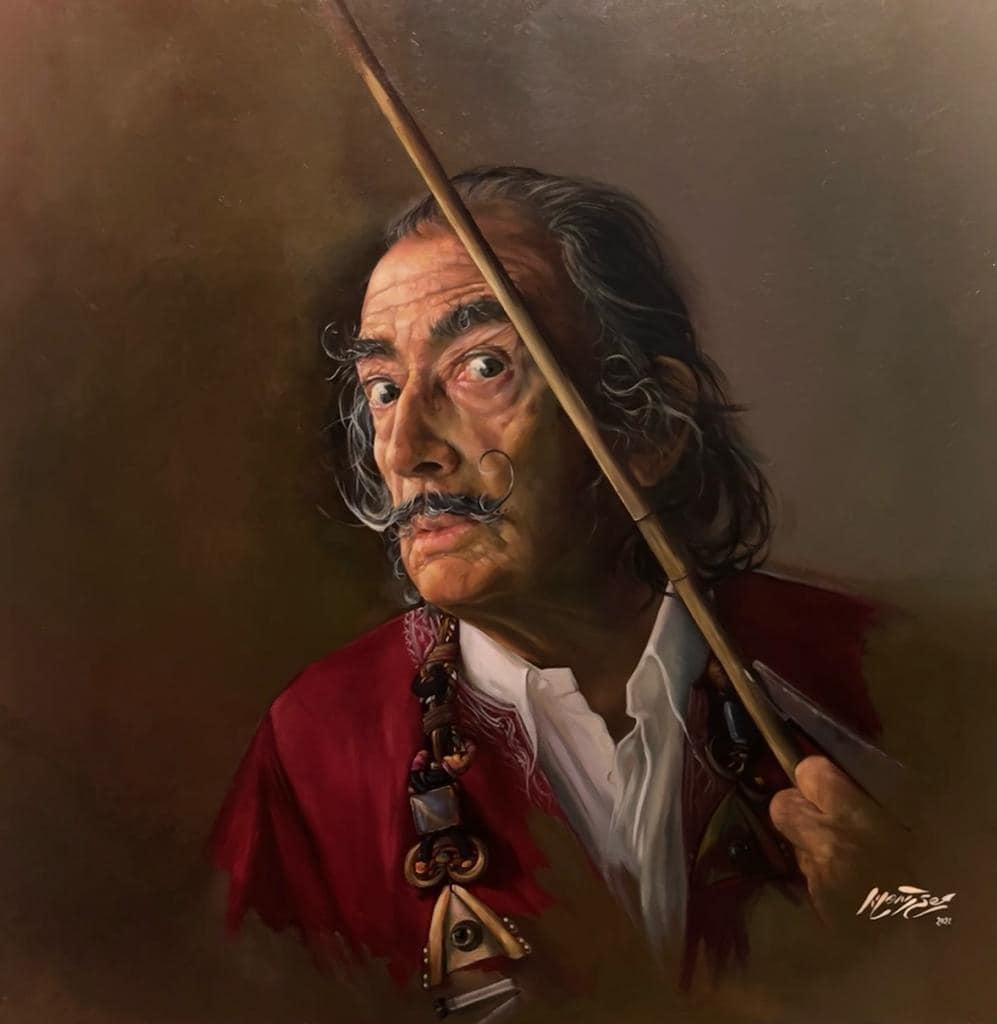 portrait oil painting salvador dali by montserrat grifell garcia