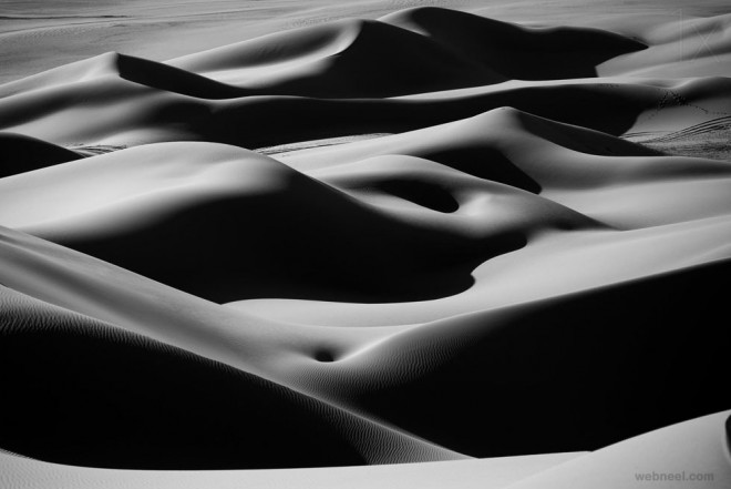 desert curves black and white photography by ivan slosar