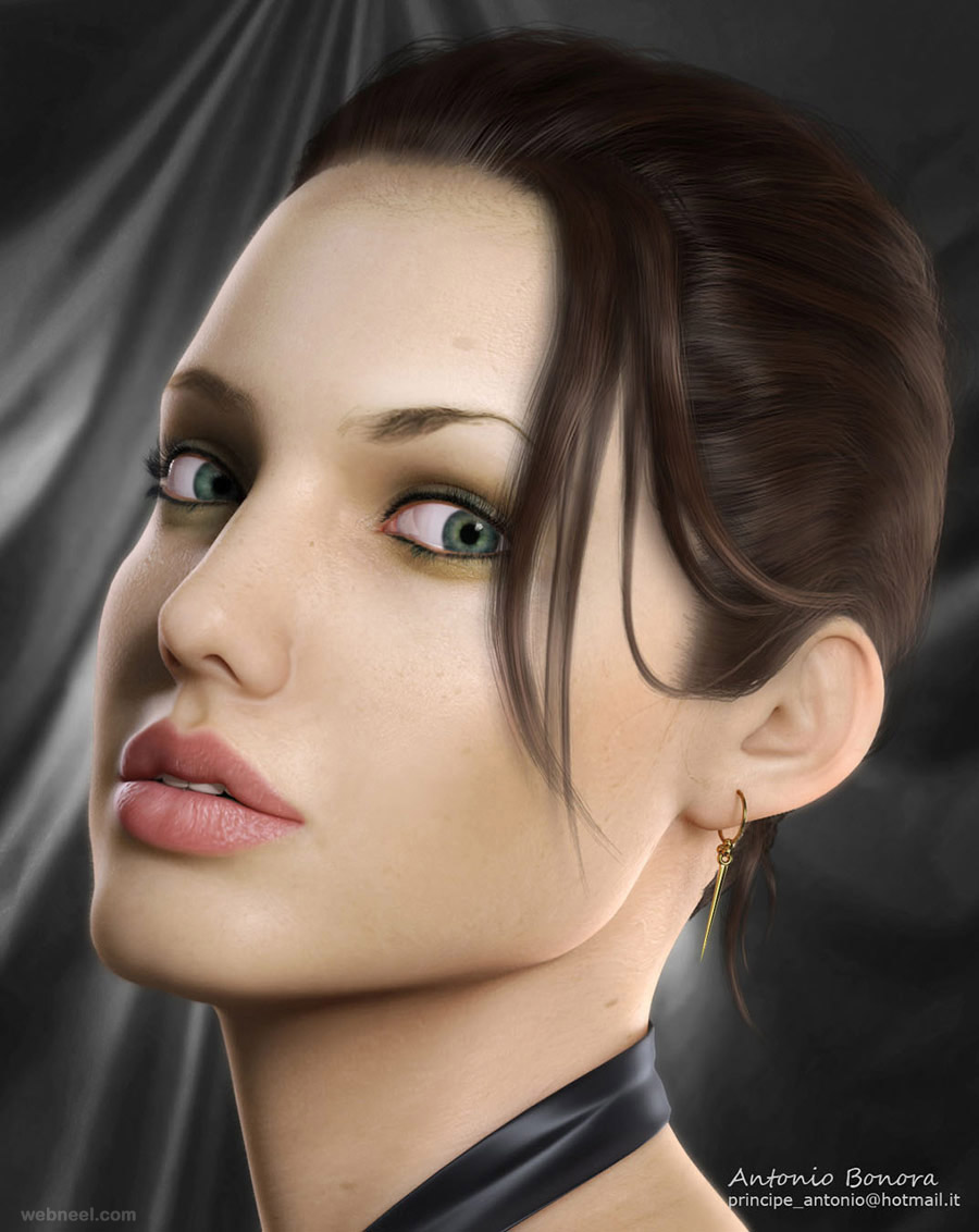 Angelina jolie 3d celebrity character design 12. 