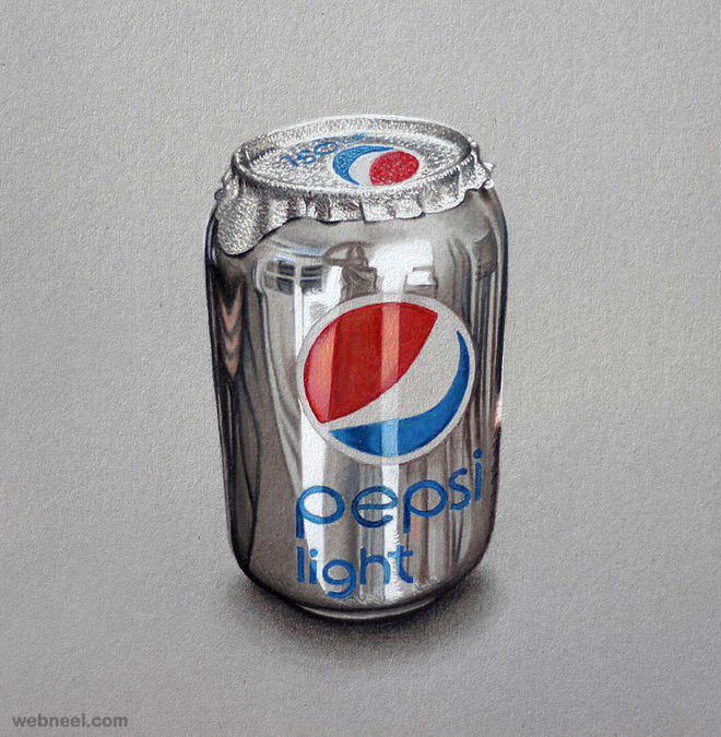 pepsi realistic drawing by marcello barenghi