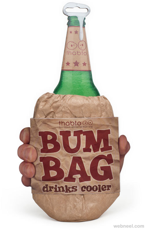 bumbag bottle packaging design