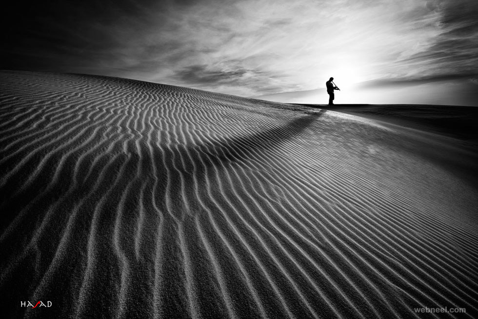 sand black and white photography by hamad failakawi