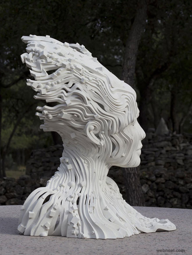 woman monumental scultpure by gil bruvel