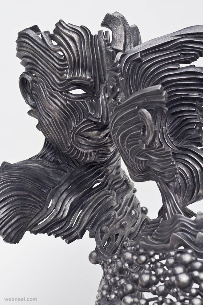 couple steel scultpure by gil bruvel