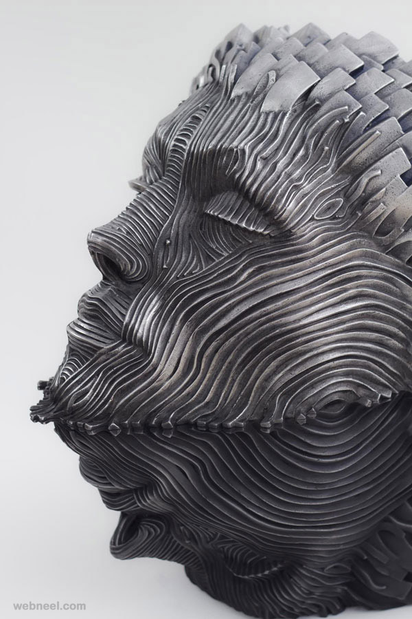 man steel scultpure by gil bruvel