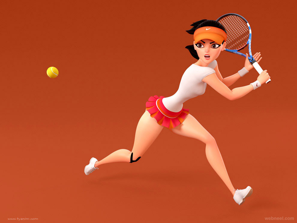 3d cartoon tennis yinxuan