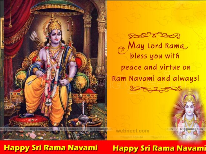 ram navami beautiful wishes greeting card