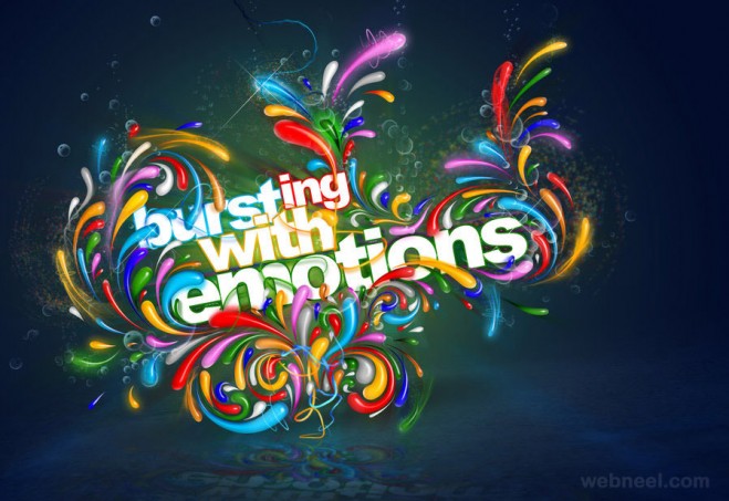 typography art colorful