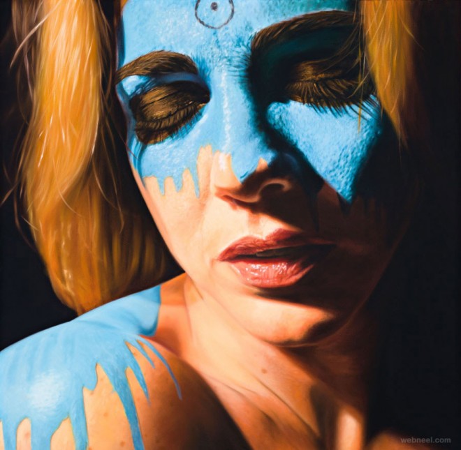 oil paintings face paint by jkb