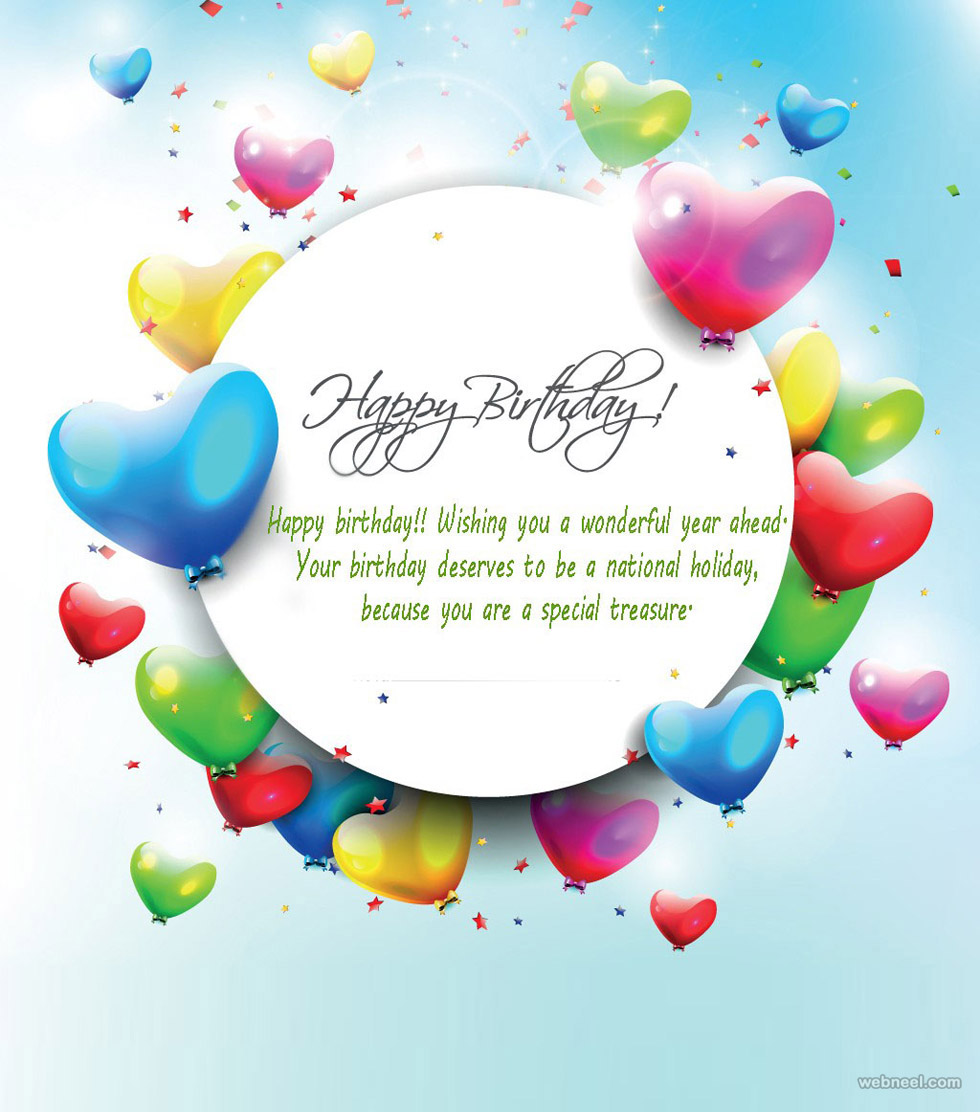 5 Beautiful Happy Birthday Greetings card design examples