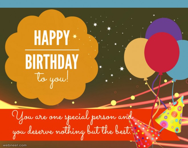 simple birthday greetings card design