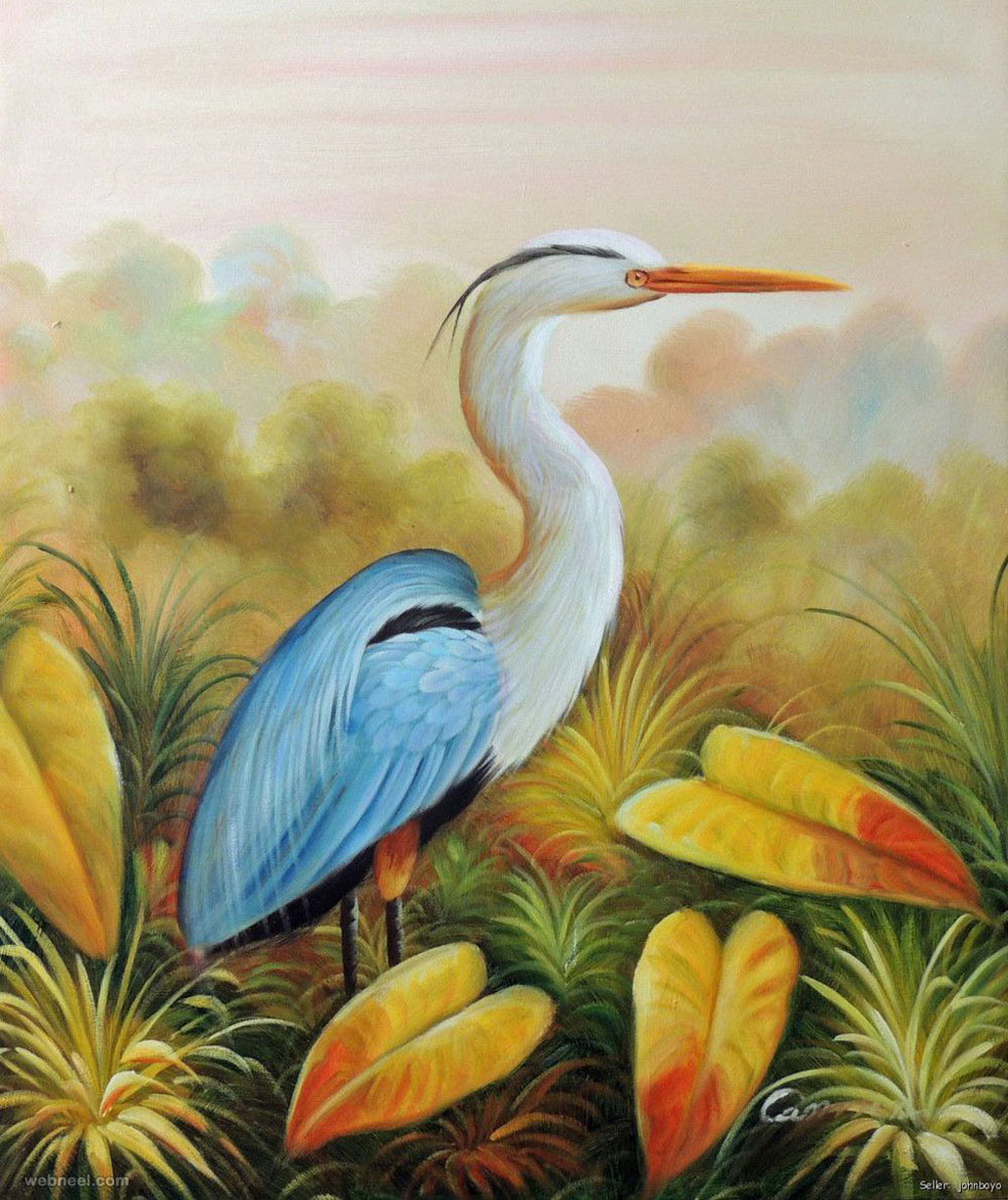 50 Beautiful Bird Paintings and Art works for your inspiration