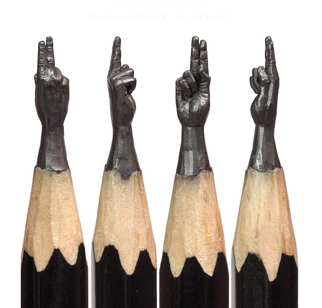 pencil sculpture by salavat fidai