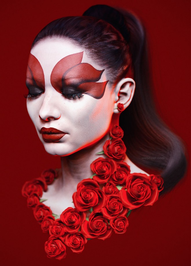 flower girl 3d model design by piotr rusnarczyk