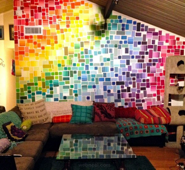wall art living room colorful