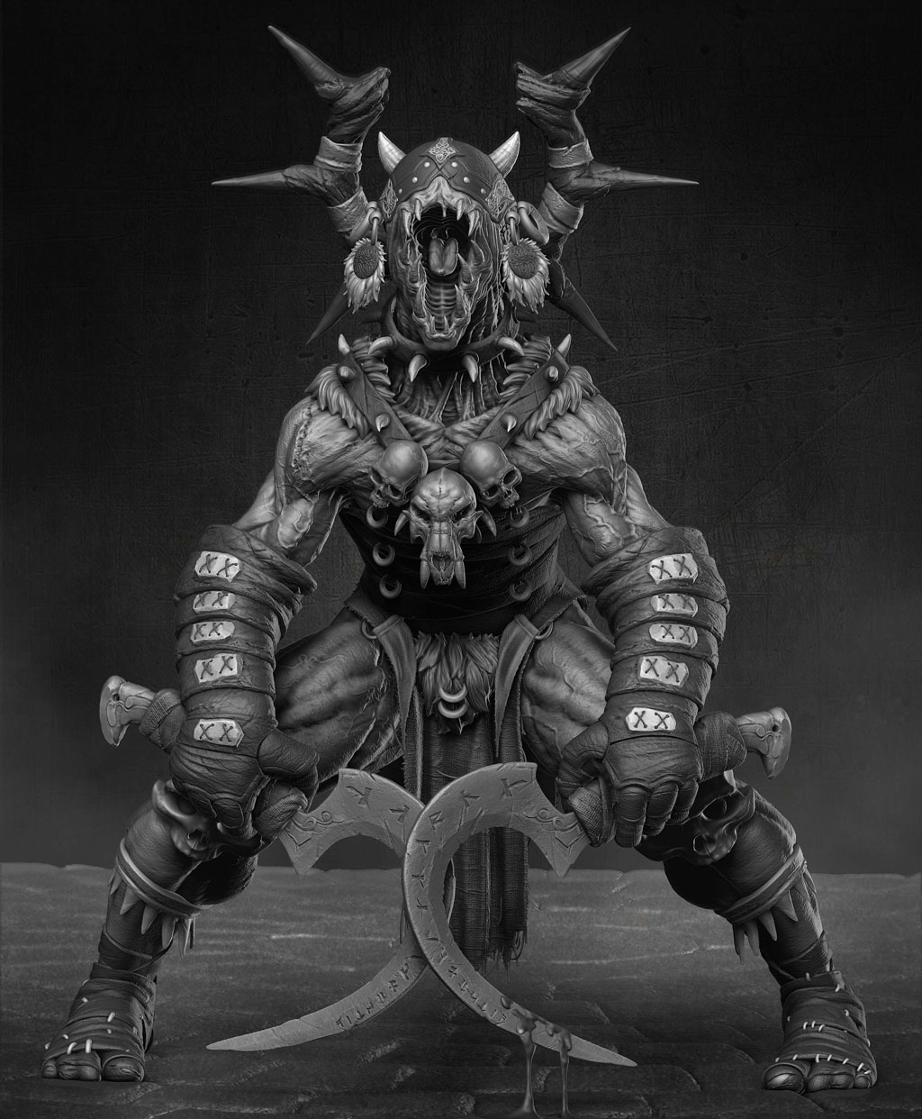 zbrush model evil monster by gaurav kumar