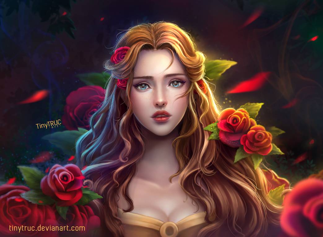 digital painting belle by tinytruc