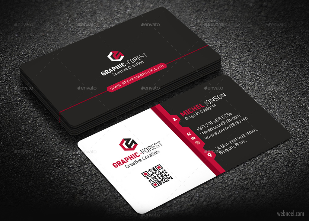 corporate business card design by graphic forest