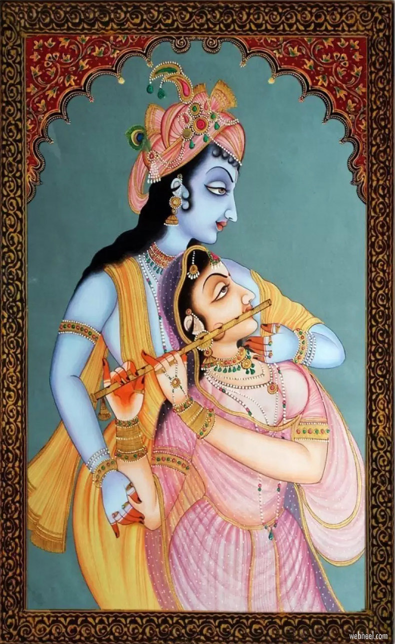 rajasthani painting krishna radha artwork by mmenterprises28