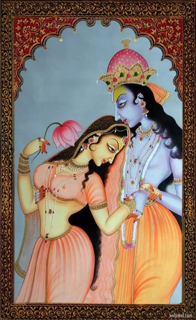 rajasthani painting krishna radha by mmenterprises28