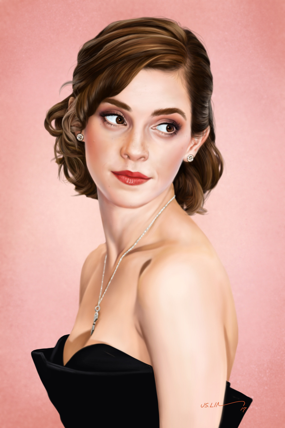 digital painting art emma watson