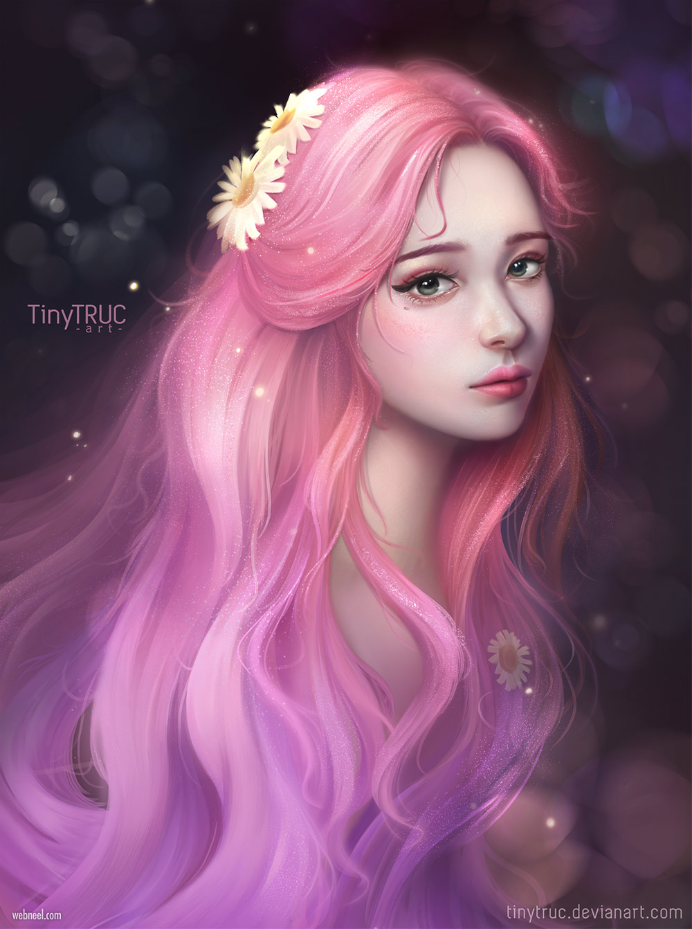 digital painting portrait by pinkie