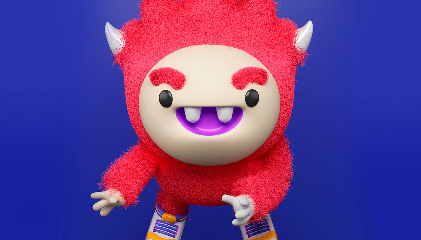 funny 3d cartoon character monster