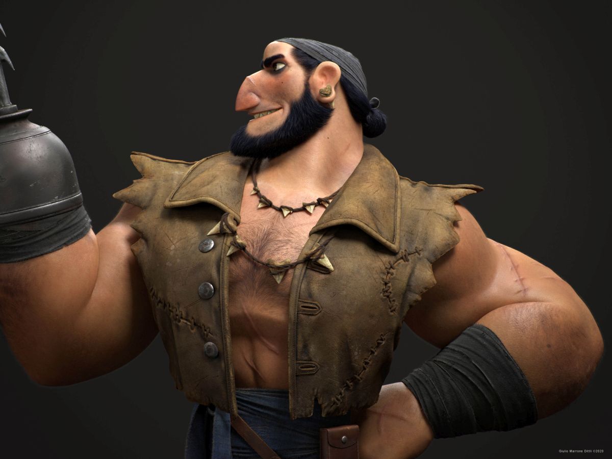 3d model character funny man sailor fighter